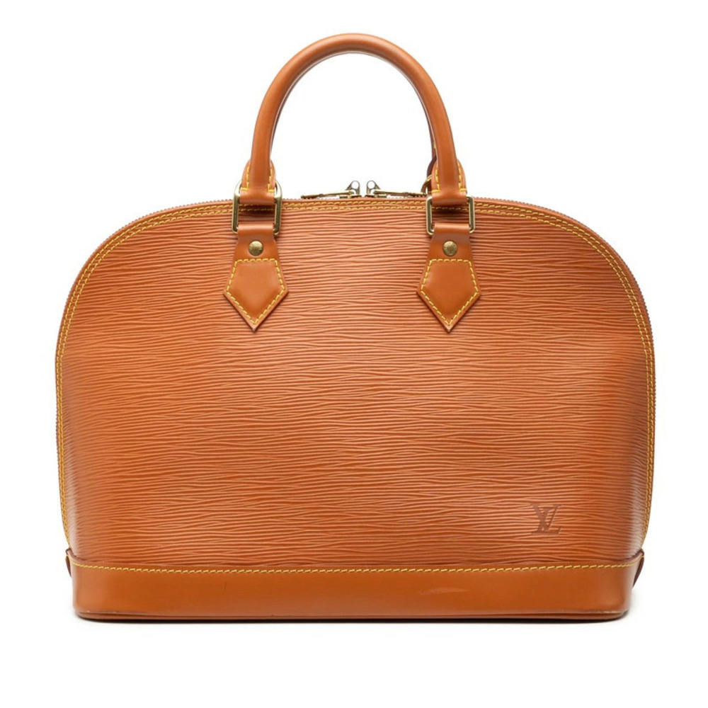 Louis Vuitton Epi Alma Handbag Kenya Brown Leather